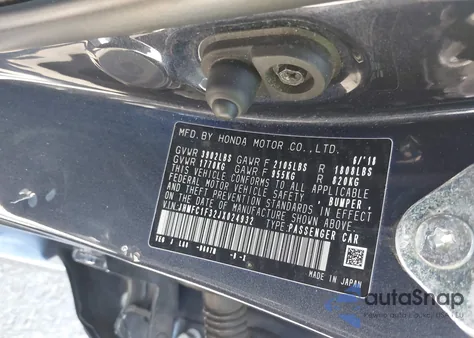 2018 Honda Civic Ex-T z USA, uszkodzony, nr VIN JHMFC1F32JX024932